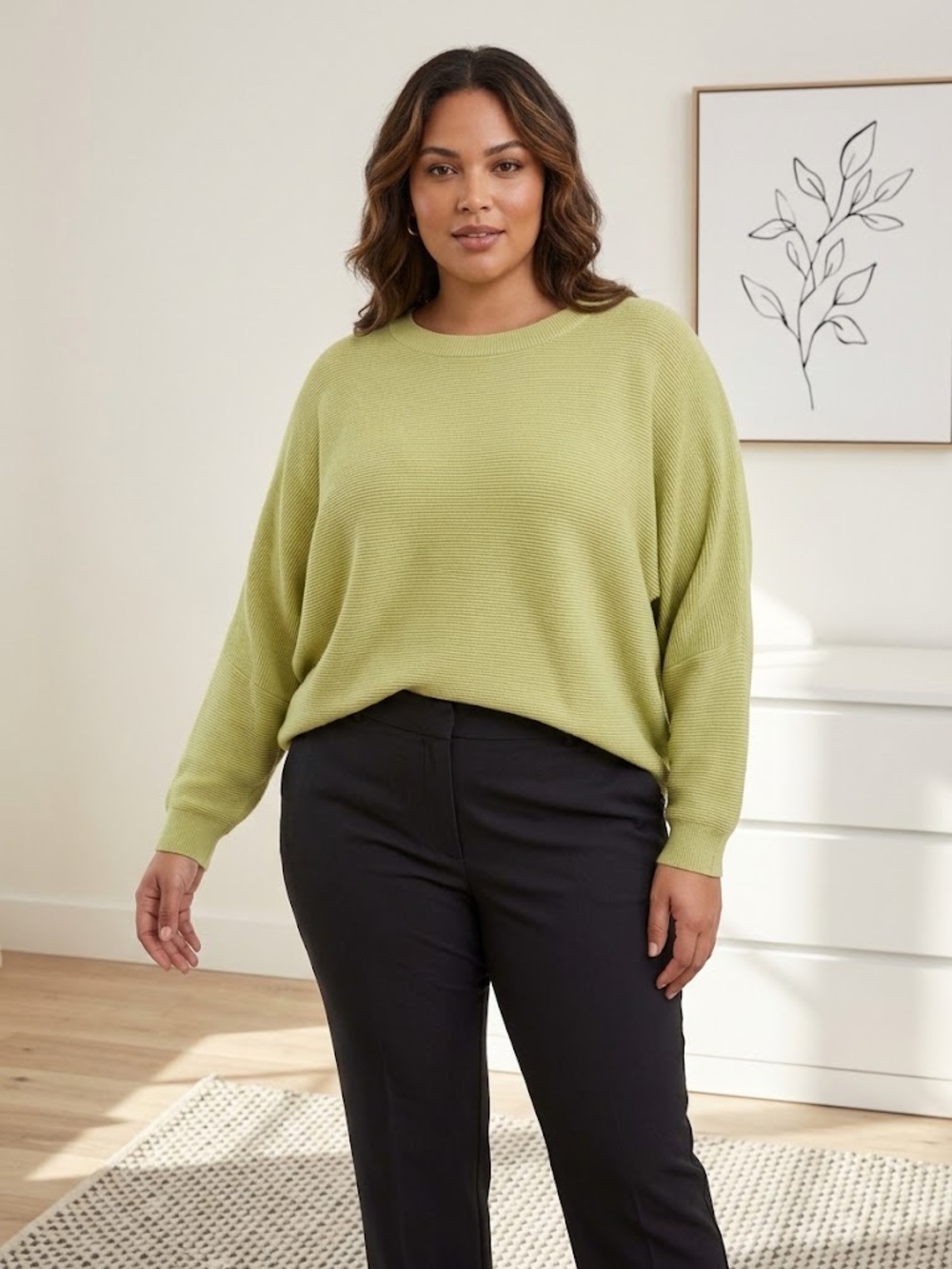 Light Green Womens Pullover Sweater